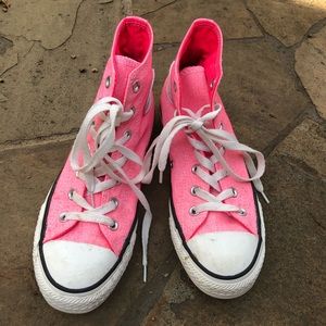 Pink converse sneakers